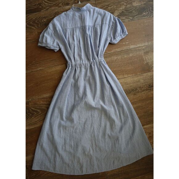 Free People OB642006 Women Sz S Blue Gingham Retro Romance Button-Up Maxi Dress - Picture 2 of 13